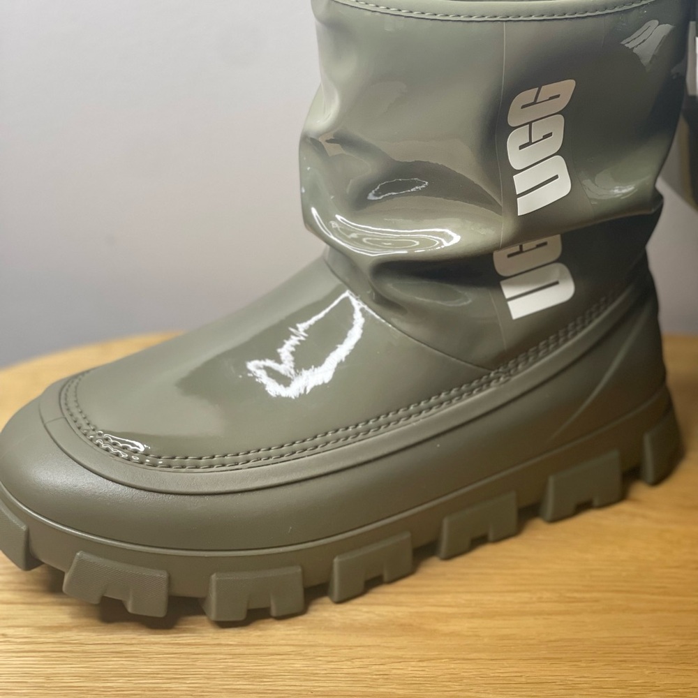UGG Australia Women's Classic Brellah Waterproof Mini Boots Olive Green Shoes - Picture 7 of 14
